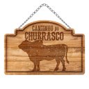 Ver imagem 1 de Placa Decorativa Cortes de Carne Cantinho do Churrasco com Corrente 20x30cm MDF - Wp Connect