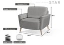 Ver imagem 3 de Poltrona em Veludo Sala Estar Decorativa com Pés de Alumínio Star Marrom