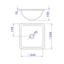 Ver imagem 4 de Cuba de Embutir Deca 35x35 Quadrada Branco Gelo + Válvula + Sifão