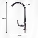 Ver imagem 6 de Torneira para Cozinha de Mesa 1/2'' - Inox Giro 360° Acabamento Cromado