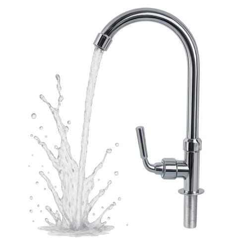 Torneira para Cozinha de Mesa 1/2'' - Inox Giro 360° Acabamento Cromado