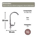 Ver imagem 3 de Torneira para Cozinha de Mesa 1/2'' - Inox Giro 360° Acabamento Cromado