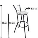 Ver imagem 2 de Banqueta Banco Alto Cozinha Alta Bar Bistro Area Americana:branco Floral