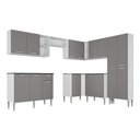 Ver imagem 7 de Armário Cozinha Modulada Completa de Canto 432,5cm Pequim Pop Multimóveis Mp3773 Branco/lacca Fum