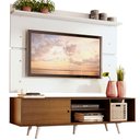 Ver imagem 2 de Rack Madesa Dubai e Painel para TV até 65 Polegadas com Pés Rustic/Branco 5Z09 Cor:Rustic/Branco