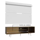Ver imagem 5 de Rack Madesa Dubai e Painel para TV até 65 Polegadas com Pés Rustic/Branco 5Z09 Cor:Rustic/Branco