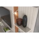 Ver imagem 3 de Home Cross Frisado Painel para Tvs até 55 Polegadas 4 Portas Off White Perolizado Jequitiba