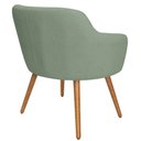 Ver mais imagens de Poltrona Decorativa Jade Pés Palito Castanho Bouclé Verde Claro - Nexta Casa