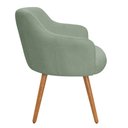 Ver imagem 7 de Poltrona Decorativa Jade Pés Palito Castanho Bouclé Verde Claro - Nexta Casa