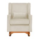 Ver imagem 4 de Poltrona Aurora Amamentação Balanço - Sala De Estar - Quarto Amamentação Mais Puff Veludo - Estopar 