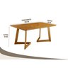 Conjunto Sala de Jantar 6 Lugares Linha Premium Mesa e Cadeiras Madeira Maciça Encosto Rattan - 5