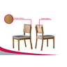 Conjunto Sala de Jantar 6 Lugares Linha Premium Mesa e Cadeiras Madeira Maciça Encosto Rattan - 4