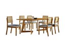 Ver imagem 2 de Conjunto Sala de Jantar 6 Lugares Linha Premium Mesa e Cadeiras Madeira Maciça Encosto Rattan