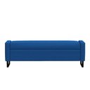 Ver imagem 3 de Recamier Bau Paris Base de Metal 1,20m Suede Azul Marinho - Inova Decorações