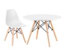 Ver imagem 2 de Conjunto Infantil Mesa Eames Branca 60cm com 1 Cadeira Branca