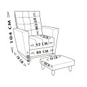 Ver imagem 3 de Poltrona Duna Amamentação Balanço e Puff Begeclaro