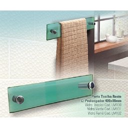 Porta Toalha de Rosto 8x40 Cm - 8mm - Fume - 3