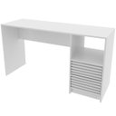 Ver imagem 7 de Escrivaninha Mesa de Escritório 2 Gavetas Ripado Branco