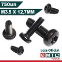 Ver imagem 5 de PARAFUSO TORX T15 C.PANELA M3,5 X 12,7 ZINCO PRETO - 750Pçs