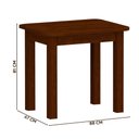 Ver imagem 4 de Mesa de Jantar Madeira Maciça Safira Castanho 67x88