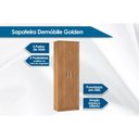 Ver imagem 2 de Armário Sapateira Casal Golden c/ 2 Portas Amêndola Touch - Demóbile