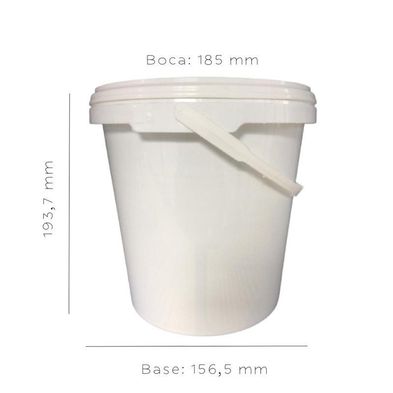 Balde Alça Plastica para iogurte caseiro 3,6 Litros 05 Peças - 3
