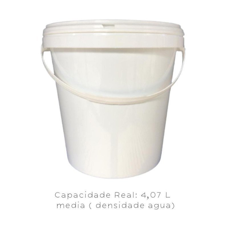 Balde Alça Plastica para iogurte caseiro 3,6 Litros 05 Peças - 5