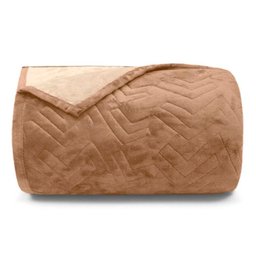 Cobertor Buettner Queen Flannel Plush 100% Poliéster Dupla Face 240mx260m Khaki Escuro / Khaki - 1