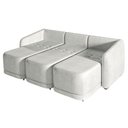 Ver imagem 2 de Sofá Cama Modulado Retrátil e Reclinável Decorativo Varsóvia 306cm Bouclê Cinza G33 - Gran Belo