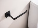 Ver imagem 3 de Suporte para Papel Higiênico Preto Fosco Quadrado em Aço Inox