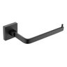 Suporte para Papel Higiênico Preto Fosco Quadrado em Aço Inox - 1
