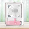 Mini Ventilador Portátil Recarregável com Led 3 Velocidades - 14