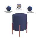Ver imagem 3 de Puff Orgânico Boucle Thor com Pés de Ferro Rosê - 7 Decor Azul Marinho