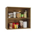 Ver imagem 2 de Armário Aéreo Cozinha Modulado Botanic M633 2 Portas c/ Tela Nogueira - Kappesberg