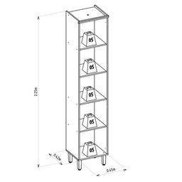 Paneleiro 1 Porta 45cm Selene Linea Brasil - 3