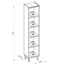 Paneleiro 1 Porta 45cm Selene Linea Brasil - 3