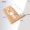 Ver imagem 3 de Placa para Banheiro Plaquinha Ela Cor Branco