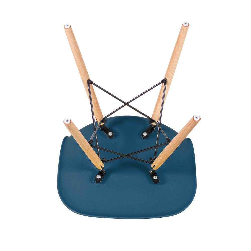 KIT - Mesa redonda Eames 120 cm branco + 5 cadeiras Eiffel DSW Azul petróleo - 6