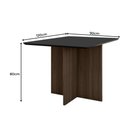 Ver imagem 2 de Mesa de Jantar Retangular Tampo Chanfrado sem vidro 120cm Helô Poliman Móveis