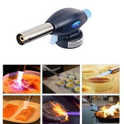 Macarico Culinario Automatico Recarregavel Gourmet com Regulagem para Dois Tipos de Refil Uso em Sol - 5
