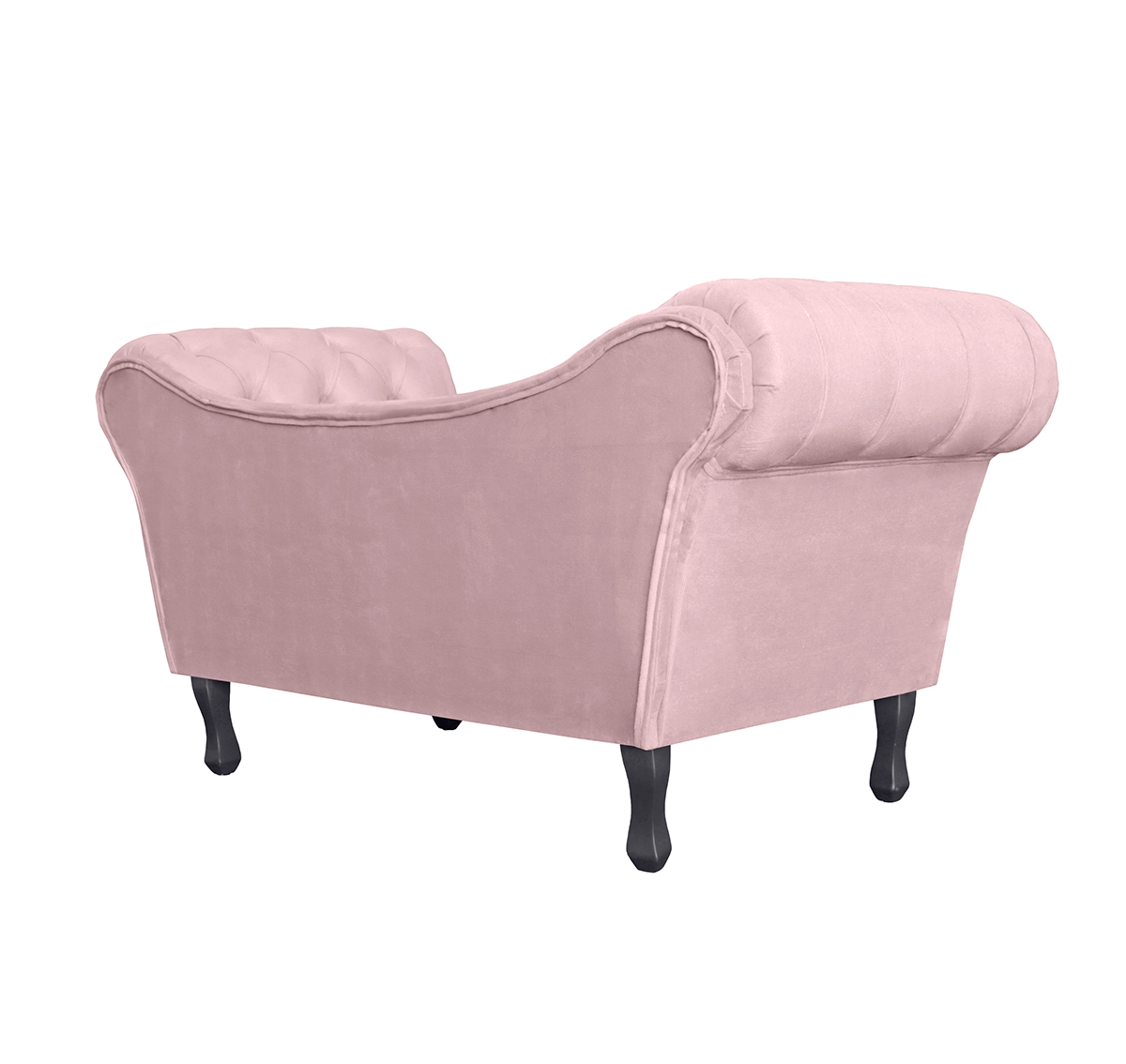 Namoradeira Sofá Decorativa Para Salão de Beleza Londres 160 Suede Rosa Bebe DL Decor - 3