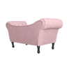 Namoradeira Sofá Decorativa Para Salão de Beleza Londres 160 Suede Rosa Bebe DL Decor - 3