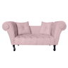 Namoradeira Sofá Decorativa Para Salão de Beleza Londres 160 Suede Rosa Bebe DL Decor - 1