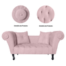 Namoradeira Sofá Decorativa Para Salão de Beleza Londres 160 Suede Rosa Bebe DL Decor - 2