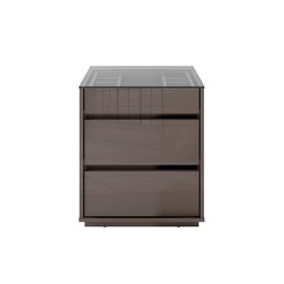 Mesa De Cabeceira Organizadora Ellie 3 Gavetas Cinza Pérola - 5