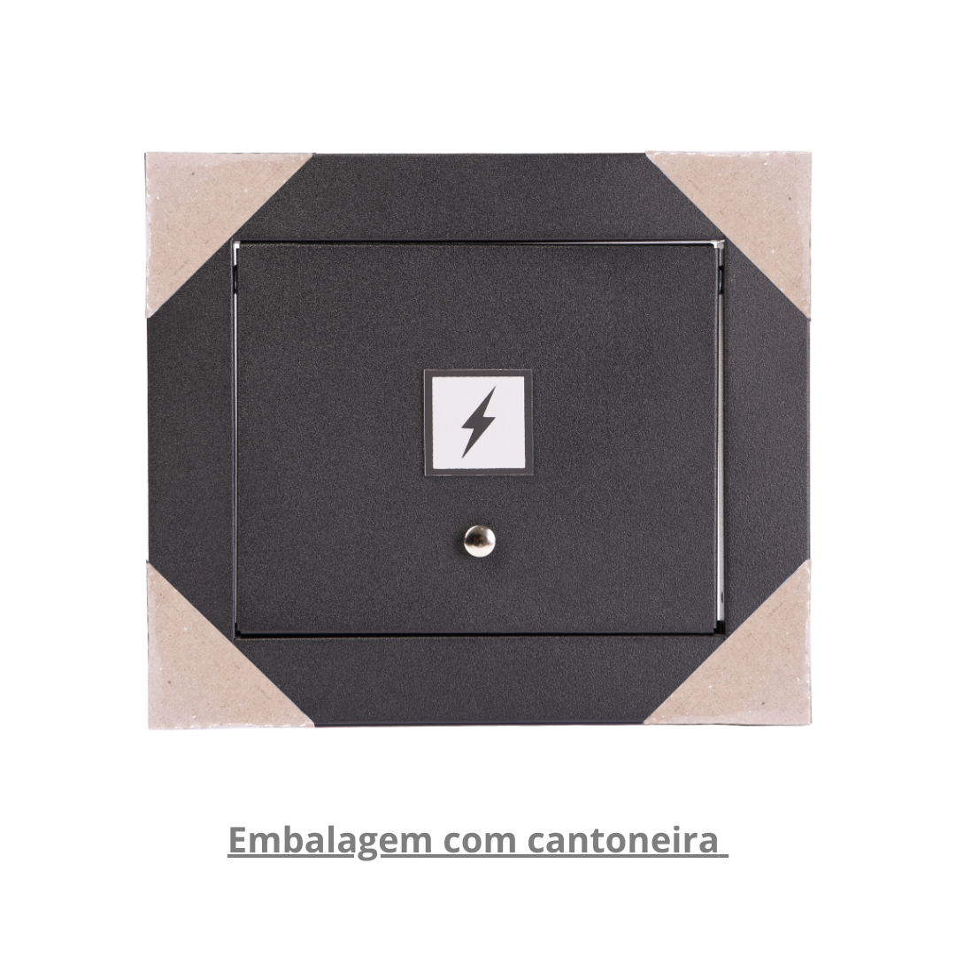 Visor Parede Energia Luz 100% Inox Basculante – Preto - 3