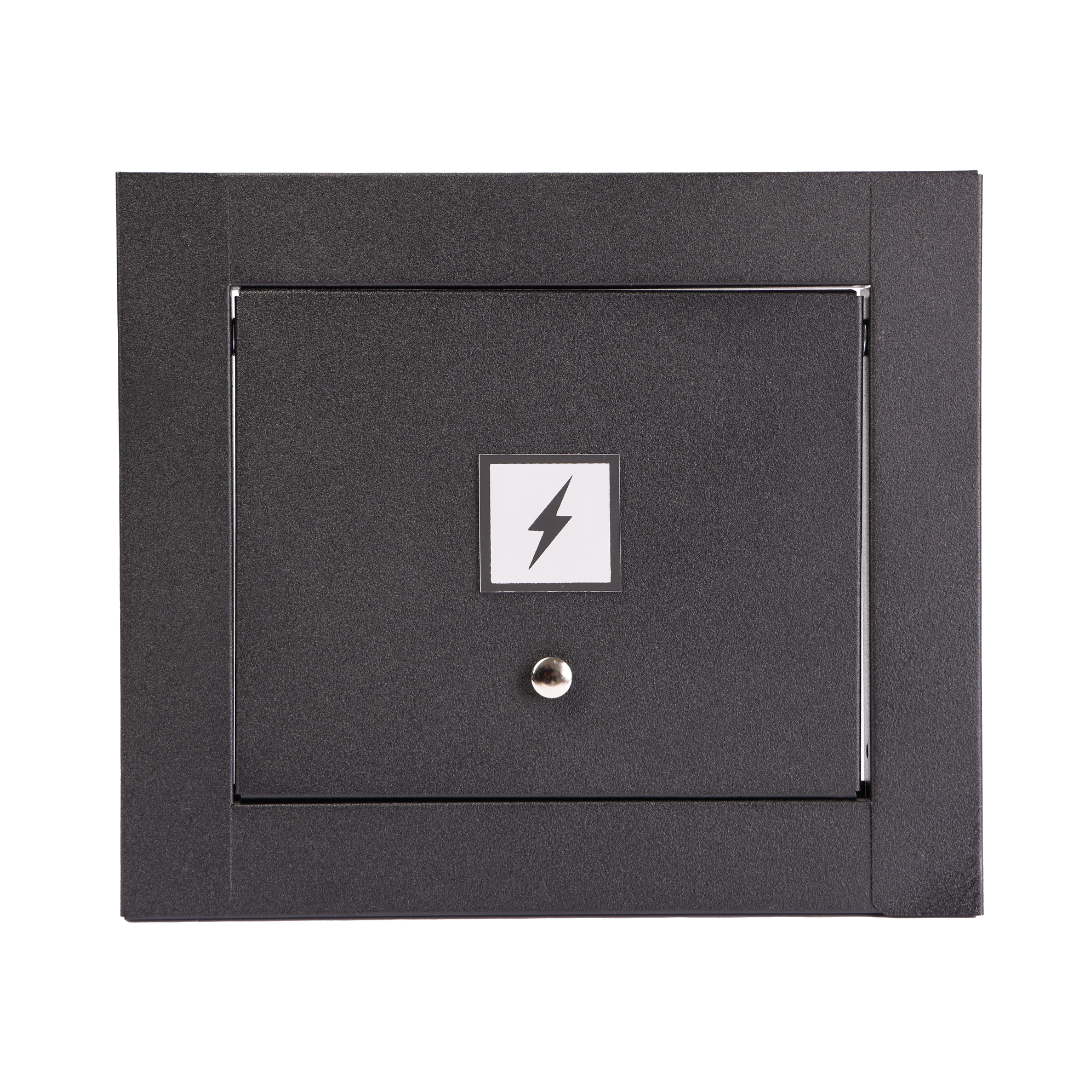 Visor Parede Energia Luz 100% Inox Basculante – Preto