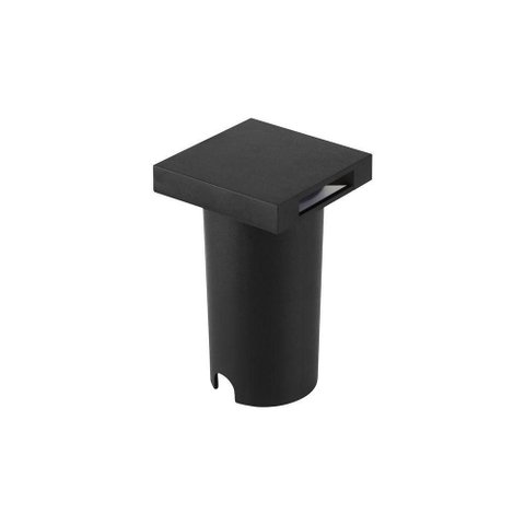 Balizador de Solo Taschibra Flat Quadrado Led 2 Fachos 1w Bivolt Preto 3000k Luz Amarela 15090364