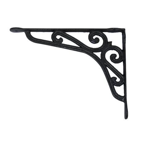 Cantoneira Preta Suporte de Parede Mão Francesa 25x20cm