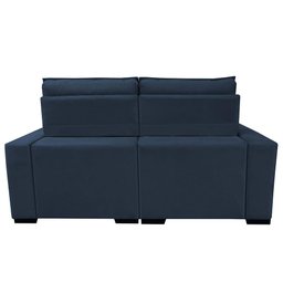 Sofá Retrátil e Reclinável 1,80M Molas Ensacadas e Costura Tripla Cama Inbox Nobre Suede Azul - 6